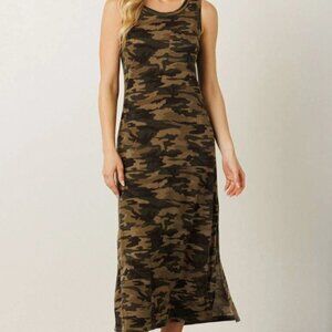 Camouflage Trapeze Knit Tank Dress